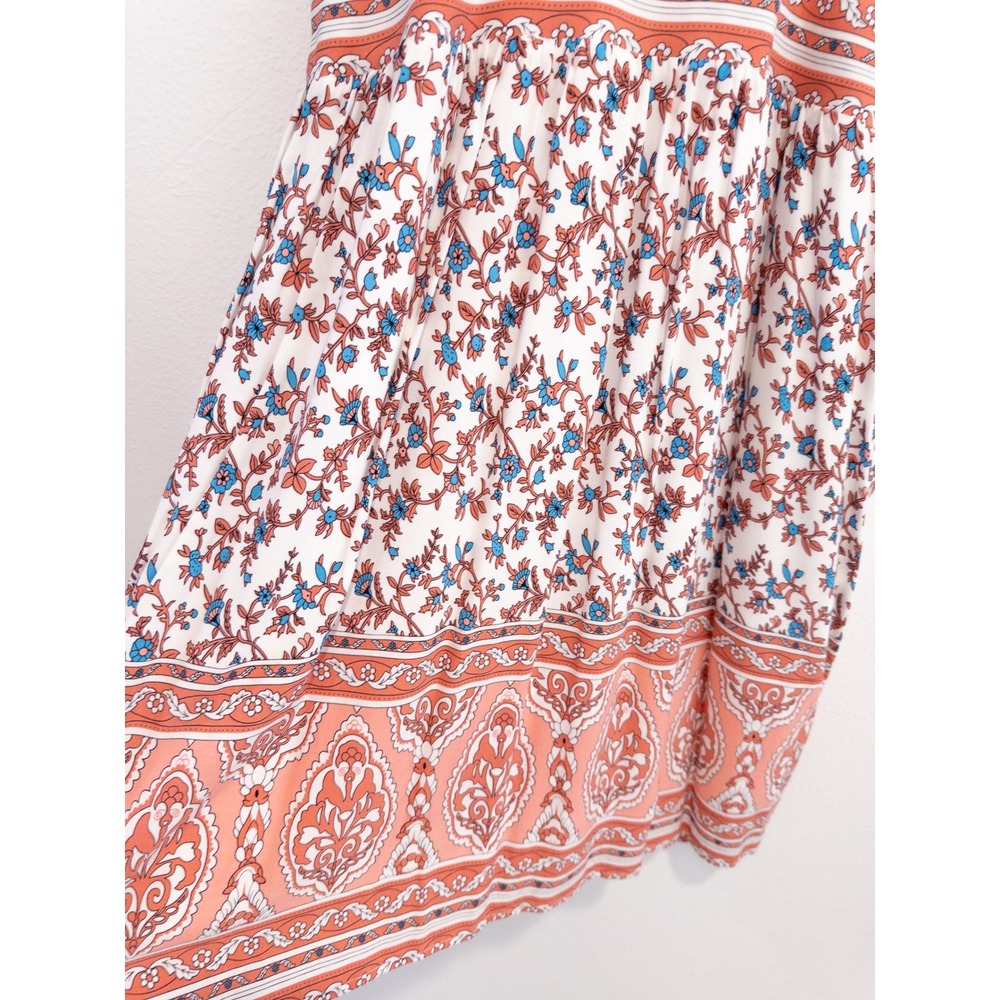 Magnolia Boutique Boho Dress Womens Large Floral Halter Mini Sundress Festival - Picture 9 of 9